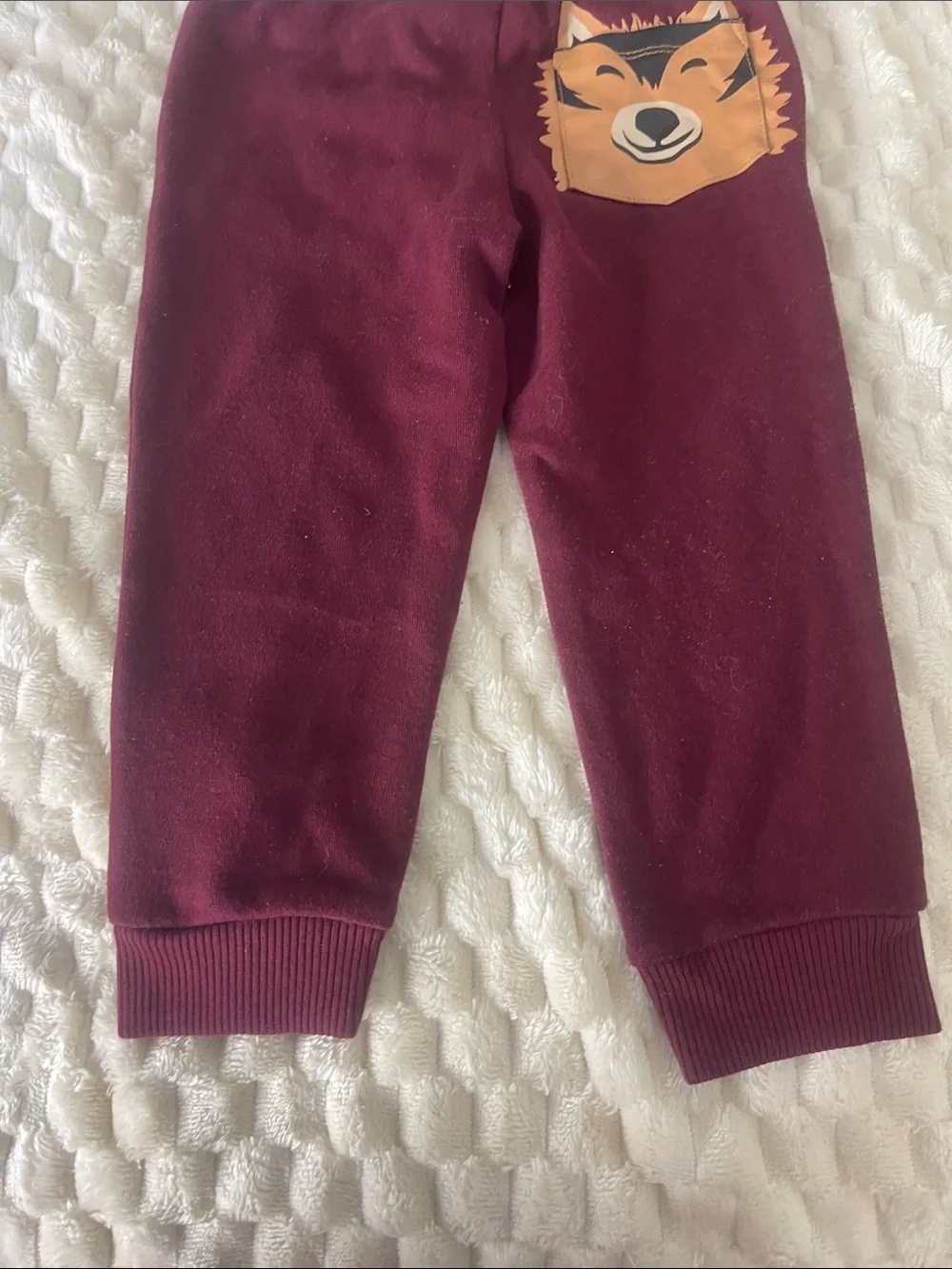 The Children's Place Maroon Jogger Sweatpants with White Drawstring